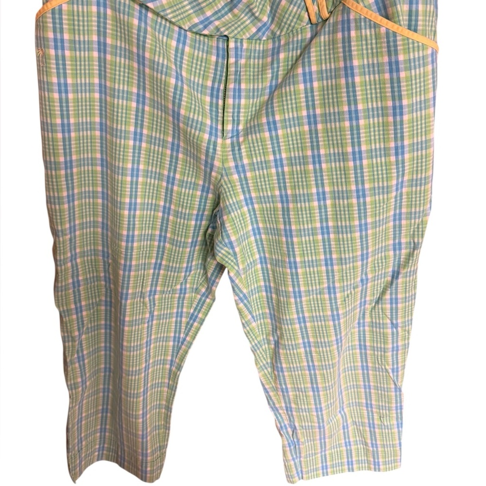 Lilly Pulitzer Plaid Cropped Pants - Yellow, Blue & Green